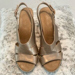 Aerosoles Gold Platinum Wedges Shoe